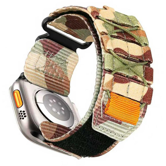 For Apple Watch 38 / 40 / 41 / S11 42mm xDfind Sport Nylon Hook And Loop Fastener Watch Band(Desert Camouflage)