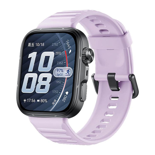 For Huawei Watch Fit 5 / Fit 5 Pro xDfind Sport Silicone Watch Band, Type:Black Buckle(Light Purple)