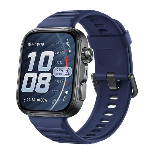 For Huawei Watch Fit 5 / Fit 5 Pro xDfind Sport Silicone Watch Band, Type:Black Buckle(Dark Blue)