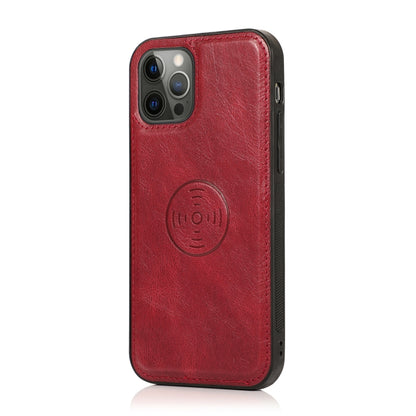 For iPhone 12 / 12 Pro Multiple Card Slots Detachable Magnetic Horizontal Flip Leather Case with Card Slots & Holder & Wallet(Red) - iPhone 12 / 12 Pro Cases by buy2fix | Online Shopping UK | buy2fix
