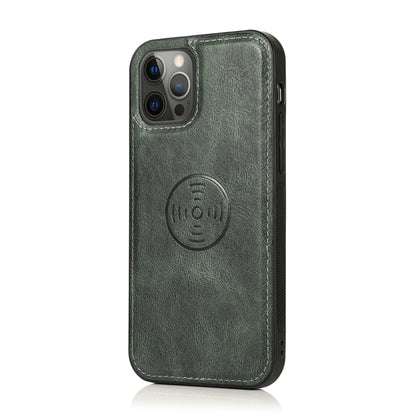 For iPhone 12 / 12 Pro Multiple Card Slots Detachable Magnetic Horizontal Flip Leather Case with Card Slots & Holder & Wallet(Dark Green) - iPhone 12 / 12 Pro Cases by buy2fix | Online Shopping UK | buy2fix