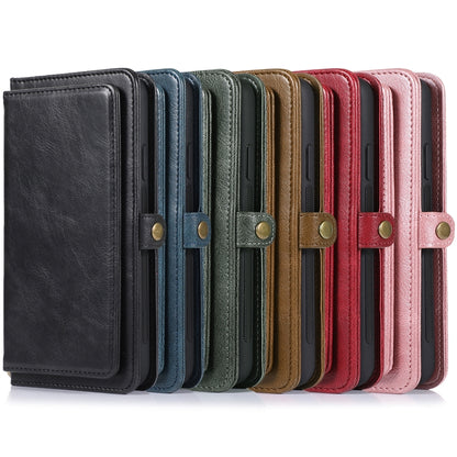 For iPhone 12 / 12 Pro Multiple Card Slots Detachable Magnetic Horizontal Flip Leather Case with Card Slots & Holder & Wallet(Navy Blue) - iPhone 12 / 12 Pro Cases by buy2fix | Online Shopping UK | buy2fix