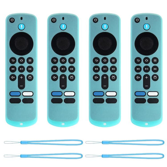 For Amazon Fire TV Stick 4K 2025 Remote XDcase 4pcs Soft Silicone Protective Case with Mini Strap(Luminous Orchid)