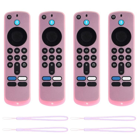 For Amazon Fire TV Stick 4K 2025 Remote XDcase 4pcs Soft Silicone Protective Case with Mini Strap(Luminous Blue)