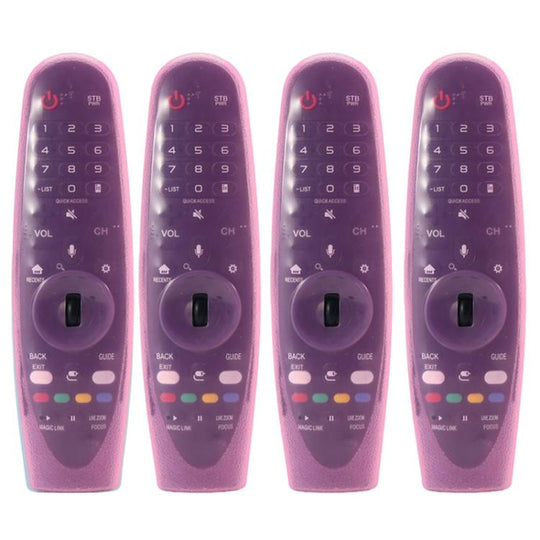 For LG MR600 / MR650 Magic Remote XDcase 4pcs Soft Silicone Jelly Protective Case(Transparent Red)