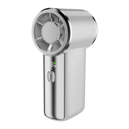 F9 Handheld High-Speed Turbo Mini Fan with Digital Display(White)