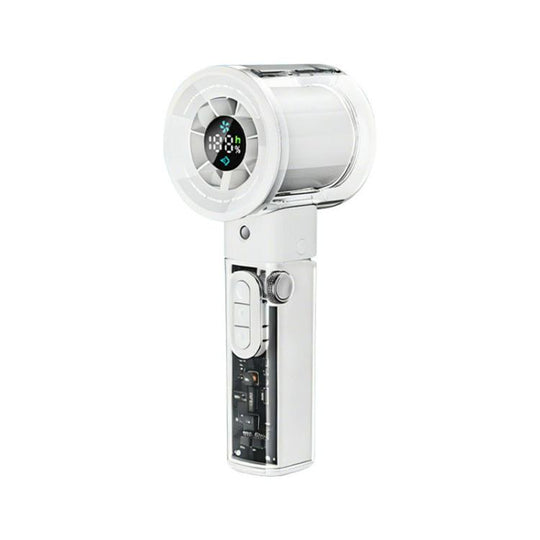 F3 High-speed Handheld Cooling Mini Fan with Stepless Speed Control(White)