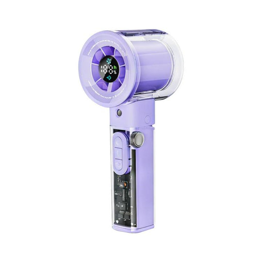F3 High-speed Handheld Cooling Mini Fan with Stepless Speed Control(Purple)