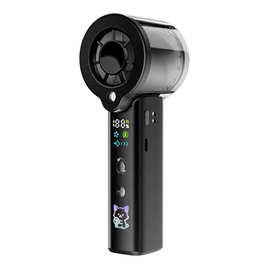 F1 Portable Silent Turbo Spray Cooling Handheld Fan(Black)