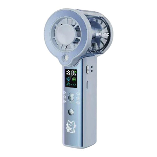 F1 Portable Silent Turbo Spray Cooling Handheld Fan(Blue)