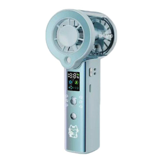 F1 Portable Silent Turbo Spray Cooling Handheld Fan(Sky Blue)