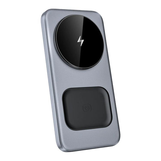 T40 15W 3-in-1 Ultra-Slim Foldable Magnetic Wireless Charging Stand(Plain Grey)