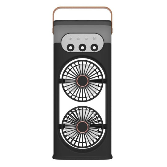 SL617 Dual-Head Humidifier Spray Cooling Fan(Black)