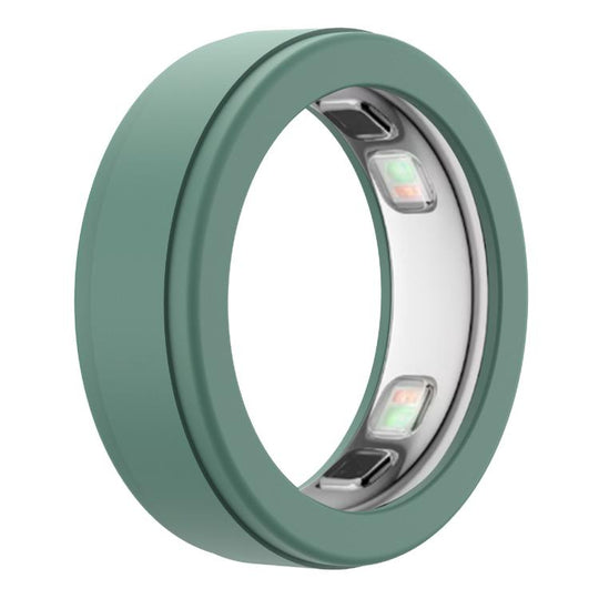 xDfind For Oura Ring5 Smart Ring Silicone Cover, Size:S(Pine-needle Green)