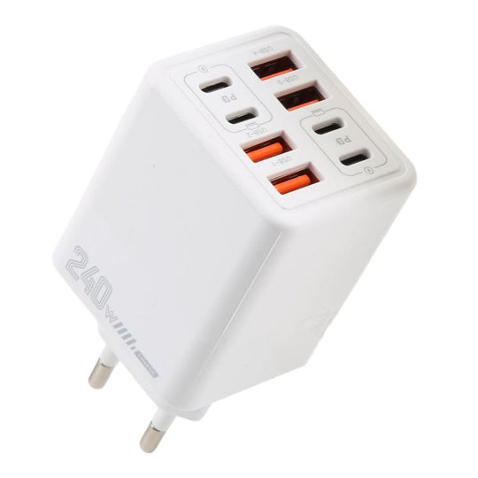 C-01 Multi-Device Smart 8-Port Fast Charger, Plug:EU Plug(White)