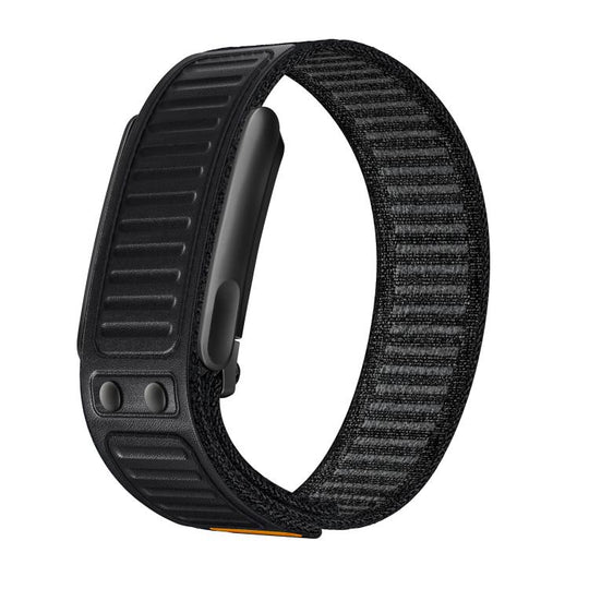 For WHOOP 5.0 Navigator Two Color Nylon Hybrid Microfiber Leather Watch Band(Black)