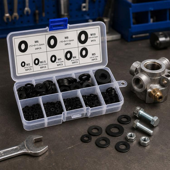 O-shaped Seal Fixing Ring Tool Kit 500 pcs /Set(Black)