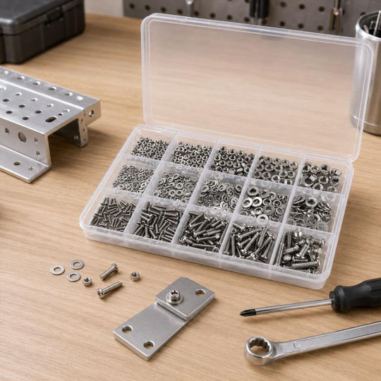 M2-M5 Hexagonal Nuts and Bolts 640PCS / Set