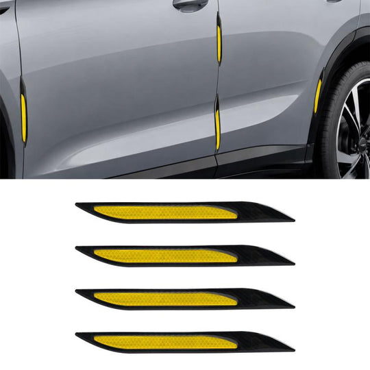 Bonnet Air Flow Vent Fender Sticker for Car Decoration 4 PCS / Set(Yellow)