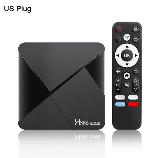 HS86 Mini 14 2GB+16GB Android 14.0 Smart TV Set Top Box, RK3518 Quad-Core 32bit Cortex-A53, Plug Type:US Plug(Black)