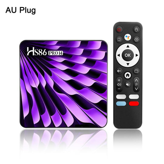 HS86 Pro 14 2GB+16GB Android 14.0 Smart TV Set Top Box, RK3518 Quad-Core 32bit Cortex-A53, Plug Type:AU Plug(Black)