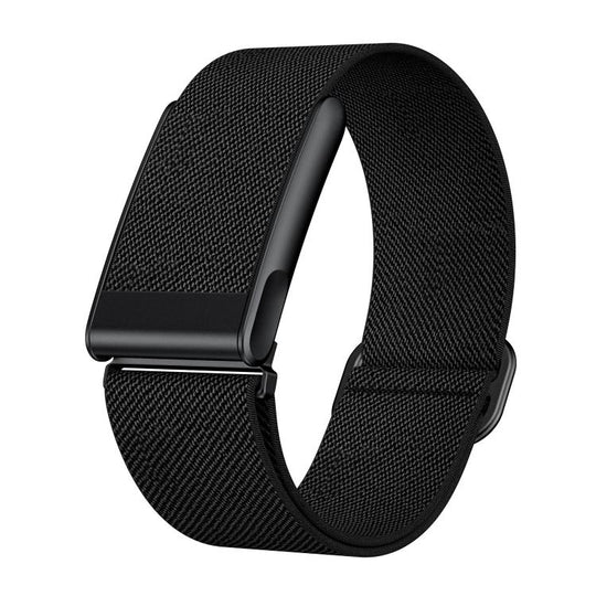 For WHOOP 5.0 Electrocardiogram Slide Clasp Elastic Nylon Watch Band(Black)
