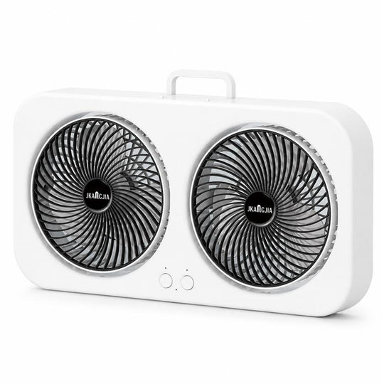 F8 Dual-Head Desktop Air Circulation Cooling Fan(Black)