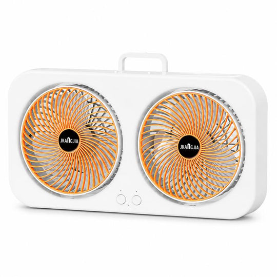 F8 Dual-Head Desktop Air Circulation Cooling Fan(Pink)