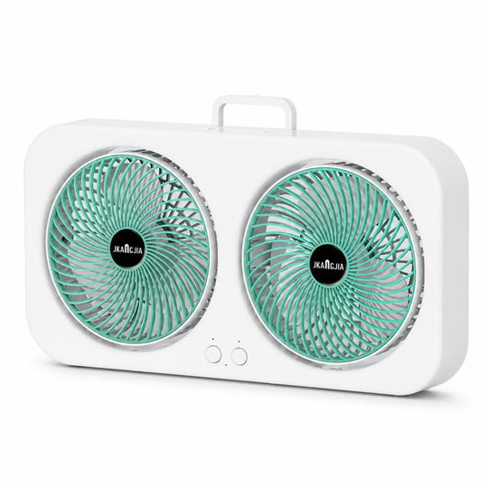 F8 Dual-Head Desktop Air Circulation Cooling Fan(Green)