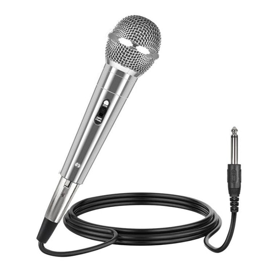 YS-227 Separate Wired Dynamic Microphone, Specification:6.35mm(Silver)