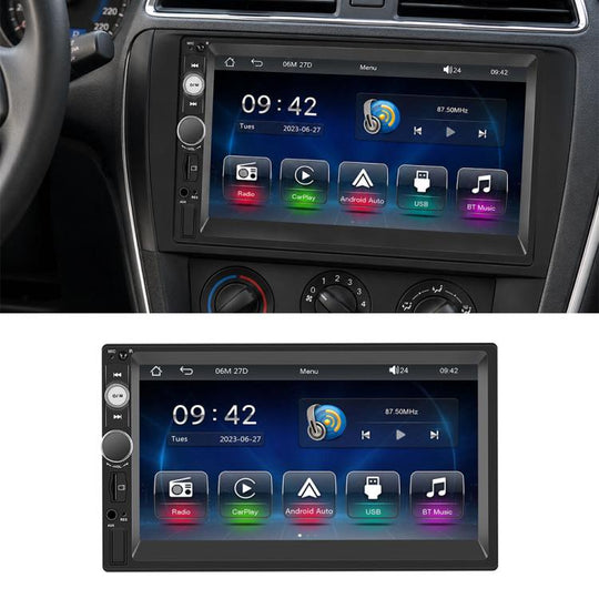 7 inch Car HD Touchable Screen Wireless Carplay Dual Spindle MP5 Player, Specification:Standard(7010WC)