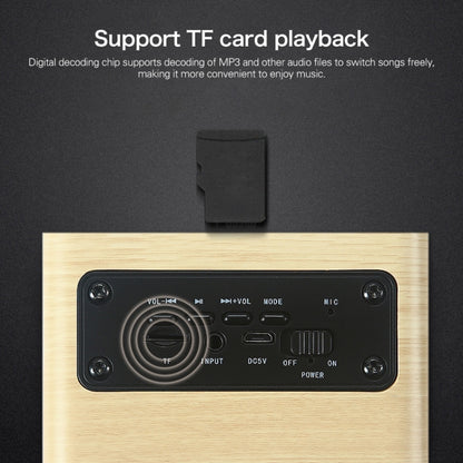 Q4 Wooden Fabric Bluetooth Speaker, Support TF Card & 3.5mm AUX(Yellow) - Desktop Speaker by buy2fix | Online Shopping UK | buy2fix