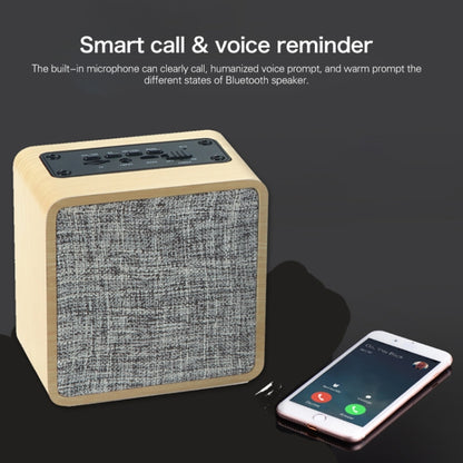 Q4 Wooden Fabric Bluetooth Speaker, Support TF Card & 3.5mm AUX(Red) - Desktop Speaker by buy2fix | Online Shopping UK | buy2fix