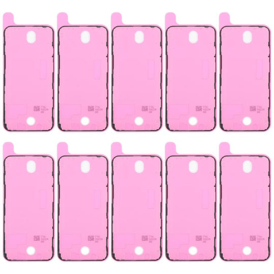 For iPhone 12 10pcs OEM LCD Frame Bezel Waterproof Adhesive Gasket, Airtightness Test Compatible
