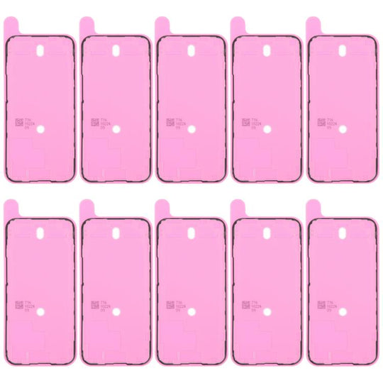 For iPhone 15 Pro 10pcs OEM LCD Frame Bezel Waterproof Adhesive Gasket, Airtightness Test Compatible