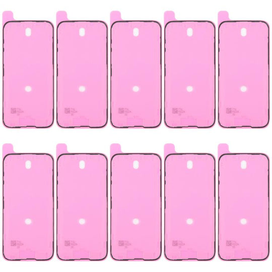 For iPhone 16 Plus 10pcs OEM LCD Frame Bezel Waterproof Adhesive Gasket, Airtightness Test Compatible
