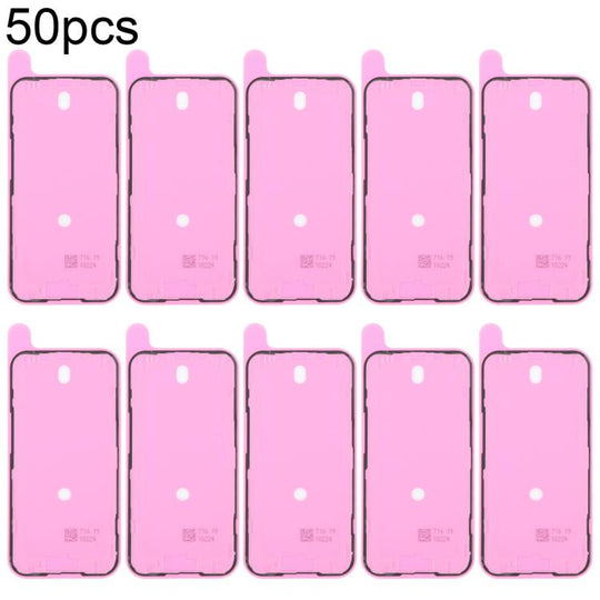 For iPhone 15 50pcs OEM LCD Frame Bezel Waterproof Adhesive Gasket, Airtightness Test Compatible