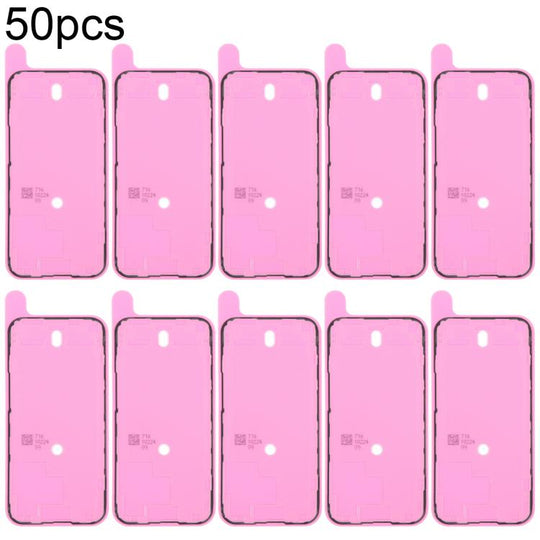 For iPhone 15 Pro 50pcs OEM LCD Frame Bezel Waterproof Adhesive Gasket, Airtightness Test Compatible