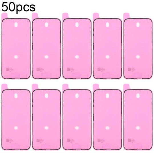 For iPhone 16 Plus 50pcs OEM LCD Frame Bezel Waterproof Adhesive Gasket, Airtightness Test Compatible