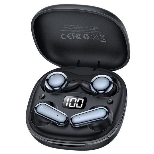 Yesido TWS47 2 in 1 TWS Bluetooth Earphone with LED Battery Display(Black)