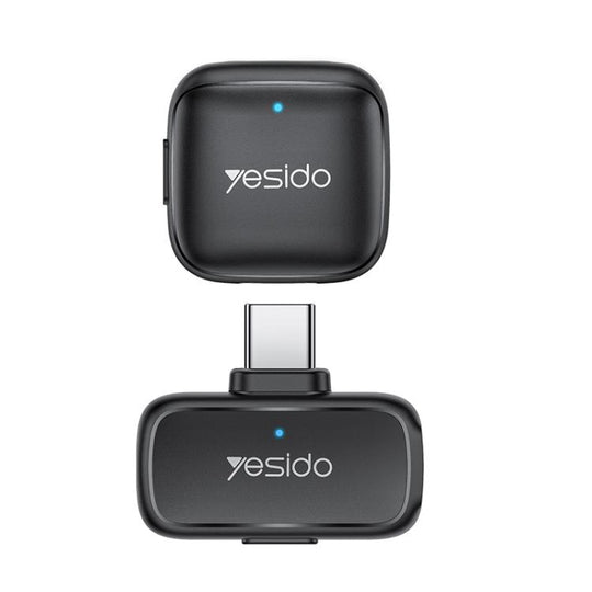 Yesido KR27 Standard Noise Reduction Wireless Lavalier Microphone with Type-C Receiver(Black)