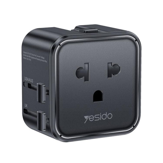 Yesido MC46 Portable Universal Travel Adapter(Black)