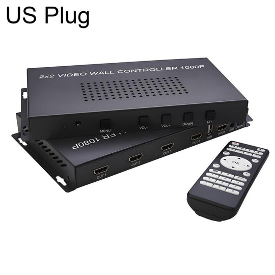 NK-BT44 HDMI 2x2 High-Definition Video Adapter with USB Interface, Plug:US Plug