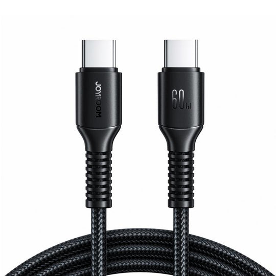JOYROOM S-A9U Long-Lasting Series Type-C to Type-C 60W Fast Charging Data Cable, Length: 1m(Black)