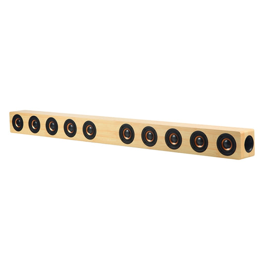 D90+ Subwoofer Wooden Bluetooth 4.2 Speaker with Remote Control, Support TF Card & 3.5mm AUX Coaxial & Optical Fiber & U Disk(Yellow) - Desktop Speaker by buy2fix | Online Shopping UK | buy2fix