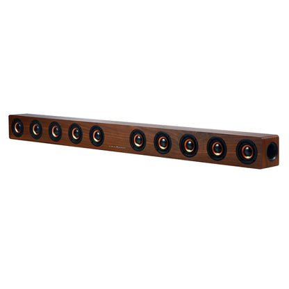 D90+ Subwoofer Wooden Bluetooth 4.2 Speaker with Remote Control, Support TF Card & 3.5mm AUX Coaxial & Optical Fiber & U Disk(Brown) - Desktop Speaker by buy2fix | Online Shopping UK | buy2fix