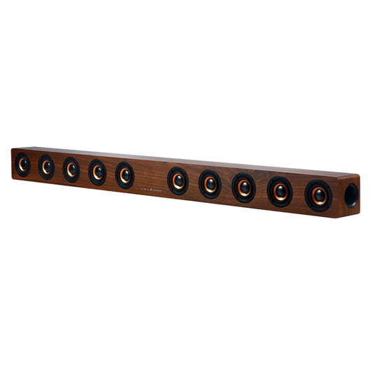 D90+ Subwoofer Wooden Bluetooth 4.2 Speaker with Remote Control, Support TF Card & 3.5mm AUX Coaxial & Optical Fiber & U Disk(Brown) - Desktop Speaker by buy2fix | Online Shopping UK | buy2fix