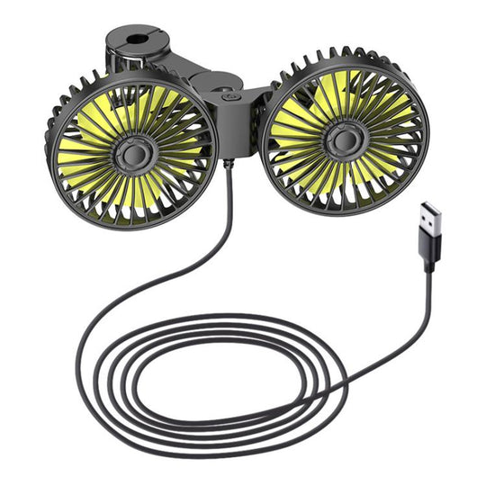 SUITU Car Rear Seats Dual-head USB Electric Cooling Fan, Type:5-Blade Fan