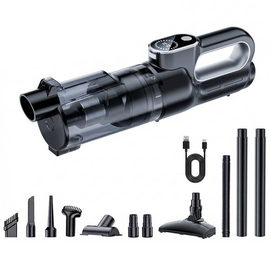 SUITU Smart Brushless Handheld Car Vacuum Cleaner, Type:with Extension Pole+Large Floor Brush(Black Silver)