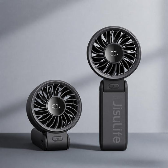 JisuLife Life7 Portable Foldable High-speed Handheld Fan, Battery Capacity:3600mAh(Black)